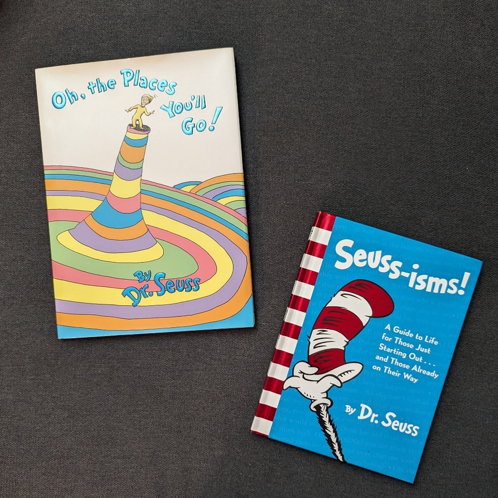 NEW Set of 2 Dr. Seuss Books- "Oh, the Places You'll Go" and "Seuss-isms"